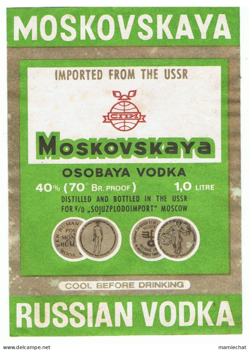 RUSSIE-ETIQUETTES DE VODKA-2 SCANS-(EN L'ETAT POUR LA 1ère)- - Lots & Sammlungen