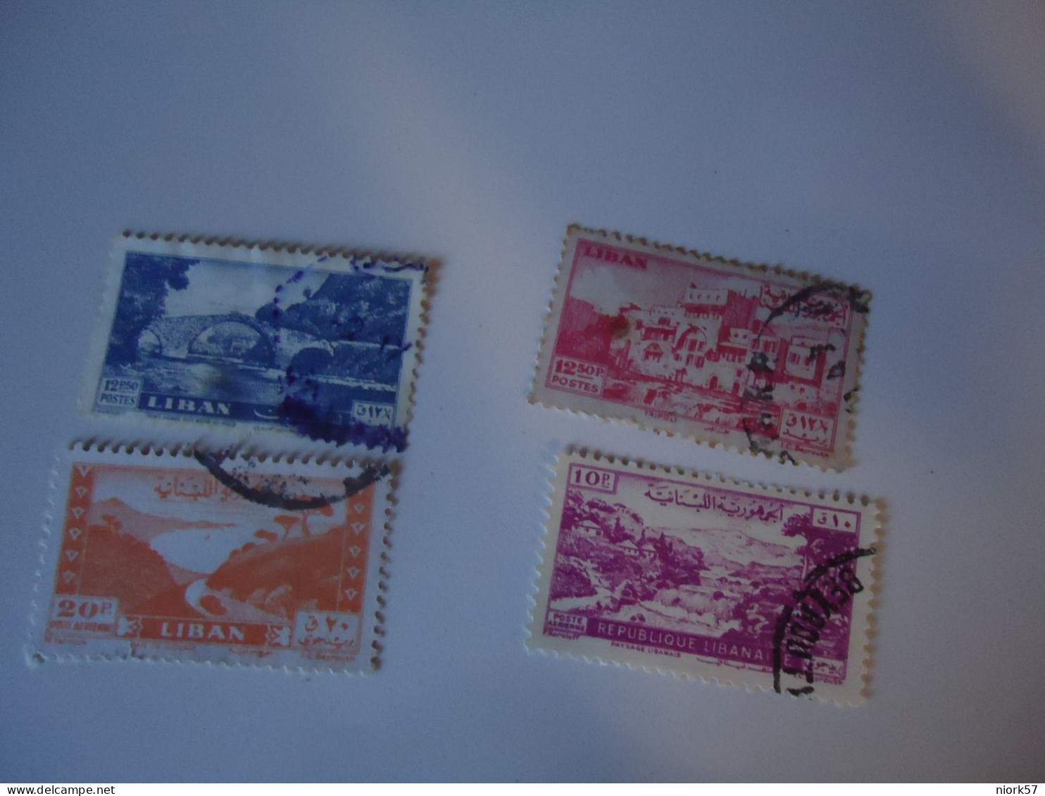 LIBAN  LEBANON USED    4 STAMPS  LANDSCAPES MOMUMENTS - Lebanon