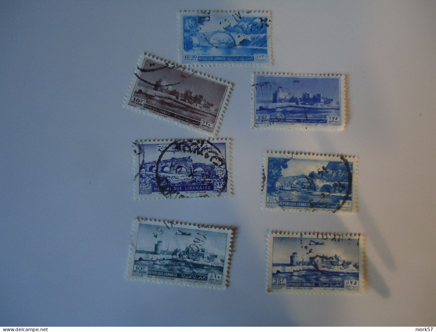 LIBAN  LEBANON USED    7 STAMPS  LANDSCAPES MOMUMENTS - Lebanon