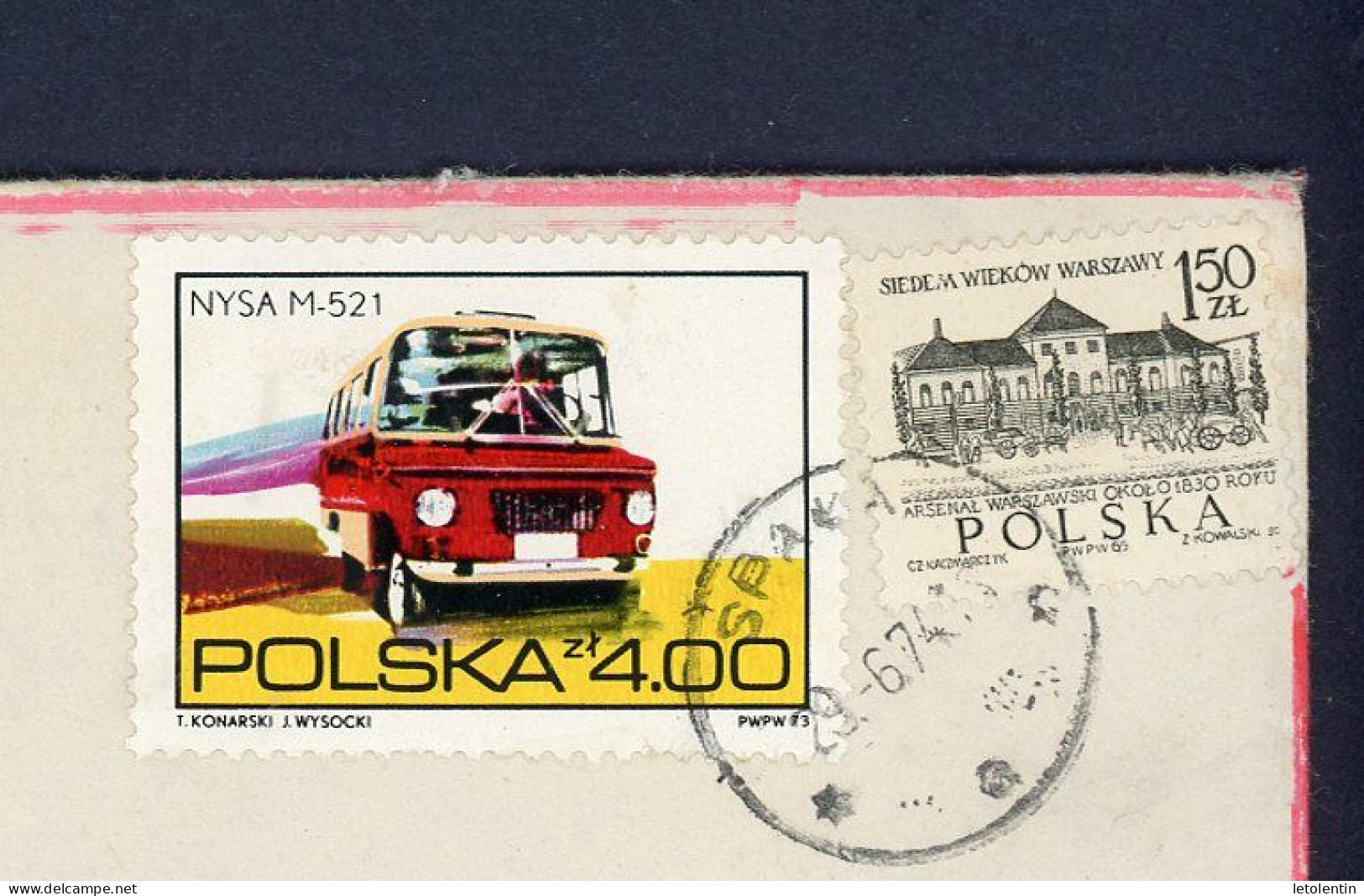 POLOGNE-    - N° Yt > Voir Scan SUR LETTRE POUR LA FRANCE Obli. DE 1967 - Lettres & Documents