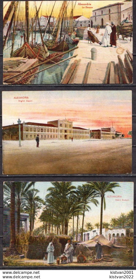 Egypt 6 Mint PPCs, Old Alexandria - Alexandrie
