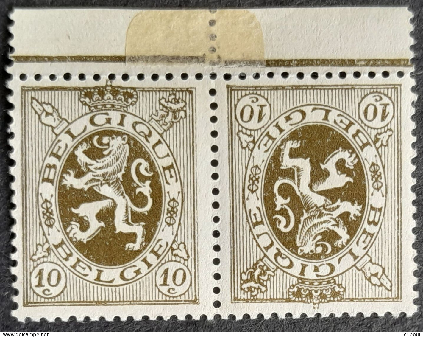 Belgique Belgium 1929 TETE BECHE Lion Héraldique Armoiries Arms Yvert 280a ** MNH - 1929-1937 Heraldischer Löwe