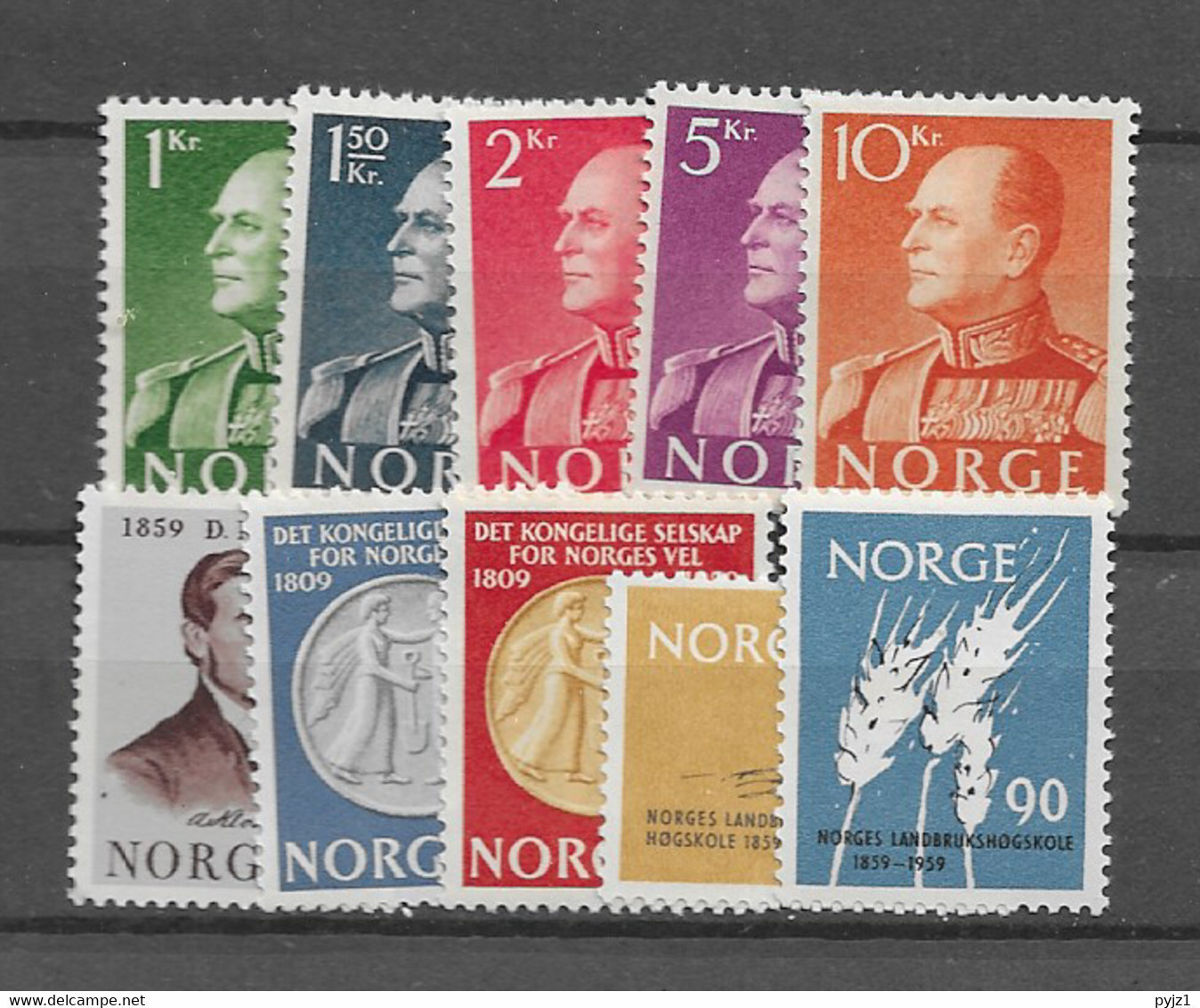 1959 MNH Norway Year Collection According Michel System - Full Years