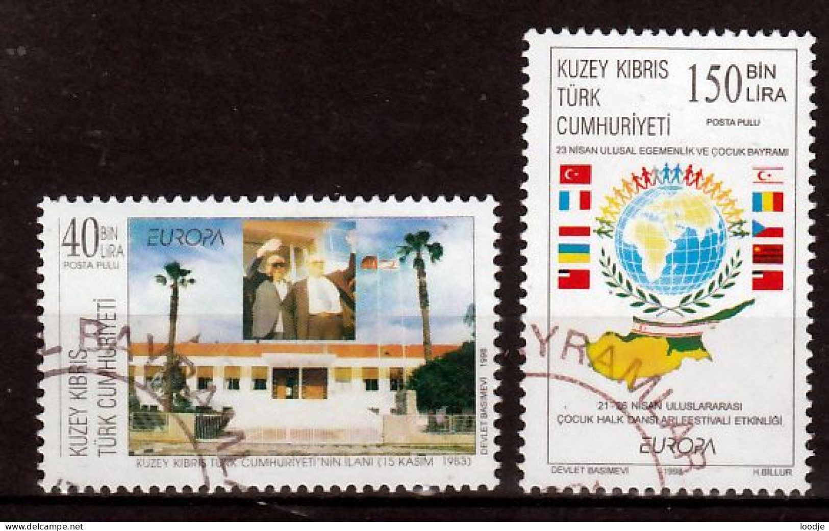 Cyprus(Turkije) Europa Cept 1998  Gestempeld - 1998