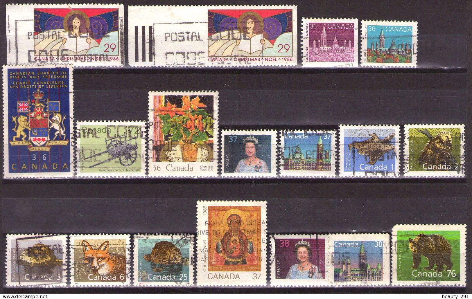 Canada 1986-1988 - ELIZABETH II - LOT - USED - Oblitérés