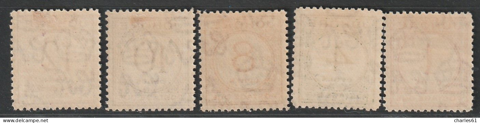 MALAYSIA - JOHORE - Timbres-Taxe N°1/5 * (1938) - Johore