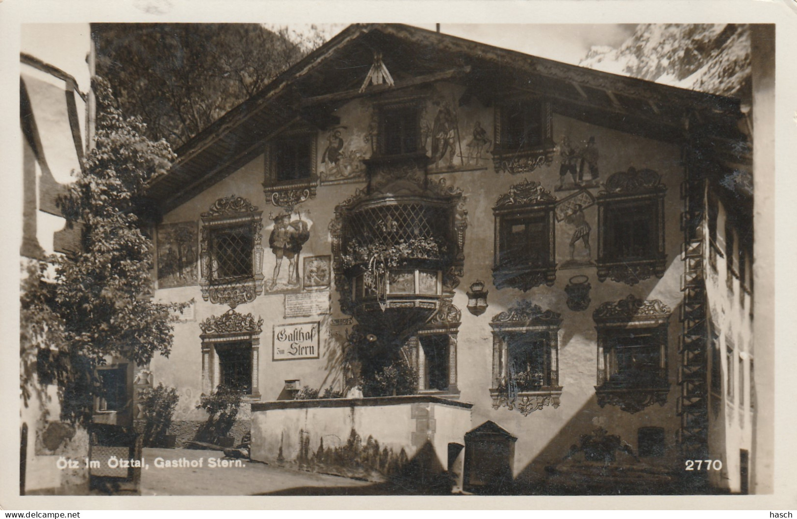 4917 55 Ötz Im Ötztal, Gasthof Stern. Fotokarte 1937.  - Oetz