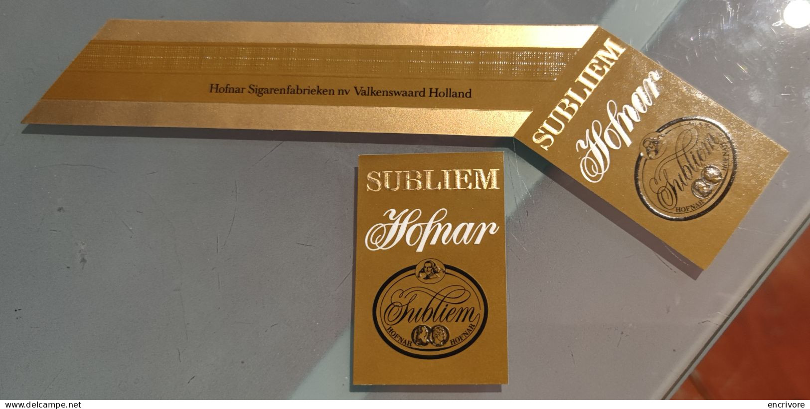 2 étiquette Cigares HOFNAR SUBLIEM Tabac Holland - Labels
