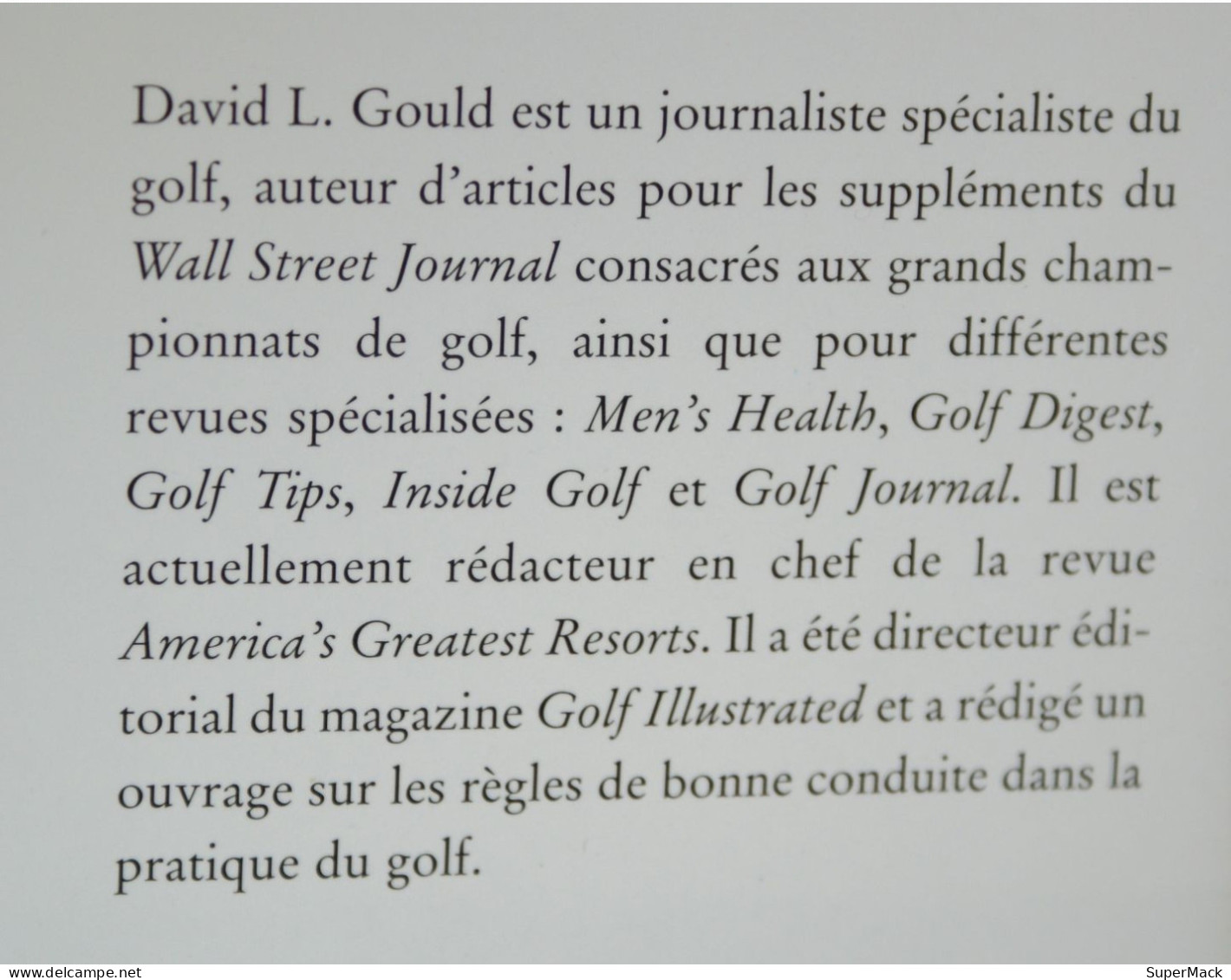 David Gould - Le Golf, Acteurs, Décors Et Coulisses D'un Grand Sport - Éd. Könemann - 132 P - 2000 - Livres