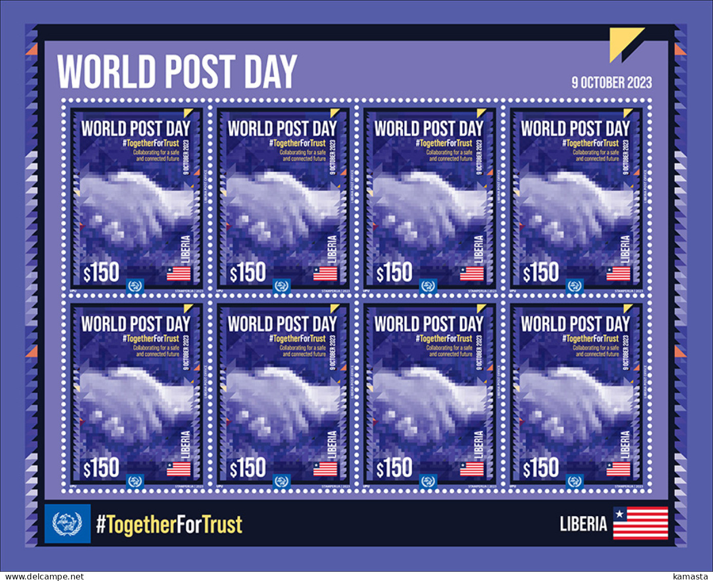 Liberia 2023 World Post Day. (367f) OFFICIAL ISSUE - Poste