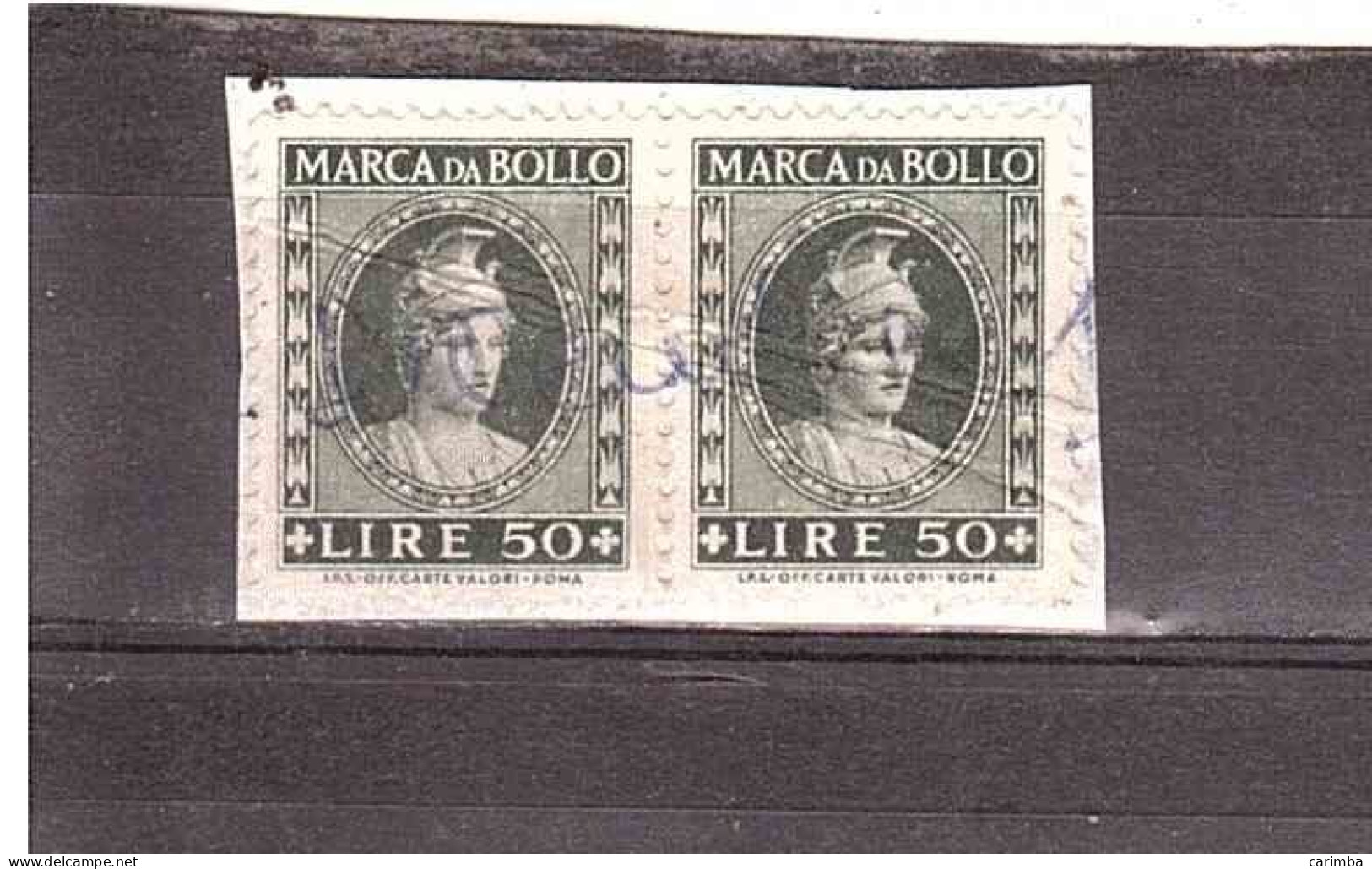 MARCA DA BOLLO LIRE 50 COPPIA - Steuermarken