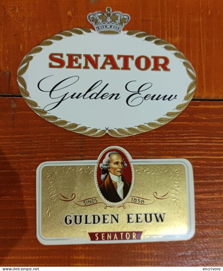 2 étiquette CIGARES Tabac SENATOR GULDEN EEUW - Labels