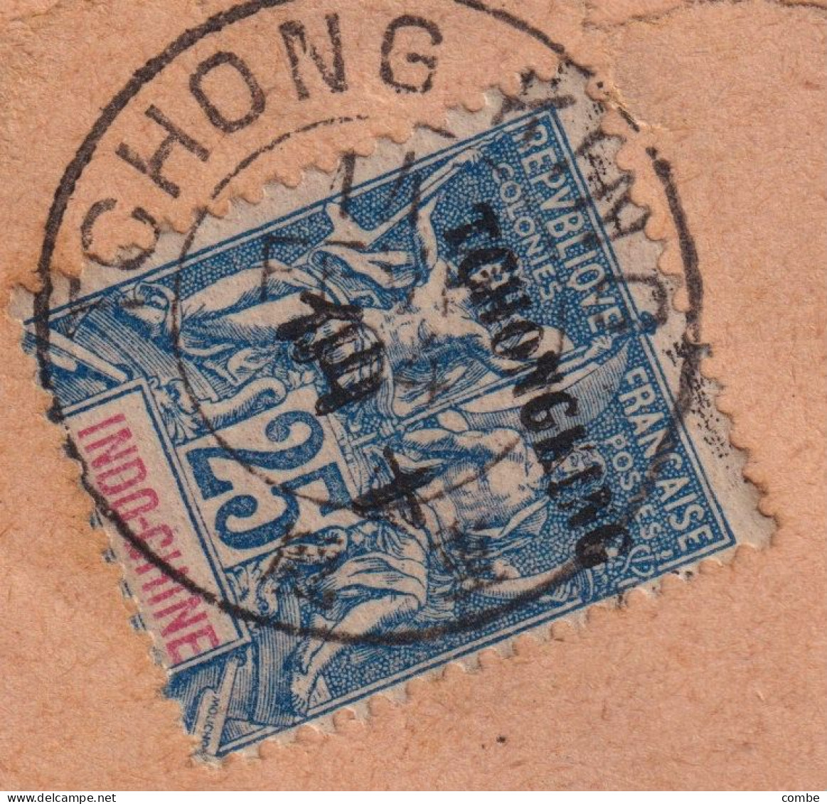 LETTRE. CHINE SAGE. COVER CHINA. TCHONG KING. 14 FEVR 1904. Yv N° 11. HAN KEOU-CHINE. POSTE FRANCAISE. POUR FRANCE - Storia Postale