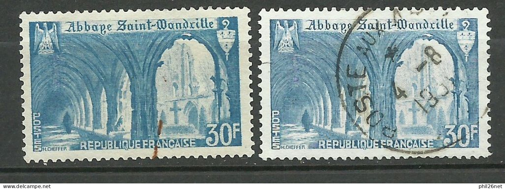 France N°888   Abbaye De Saint Wandrille  Et N° 888 Bleu Clair     Oblitérés    B/TB    Voir Scans     Soldé ! ! ! - Oblitérés