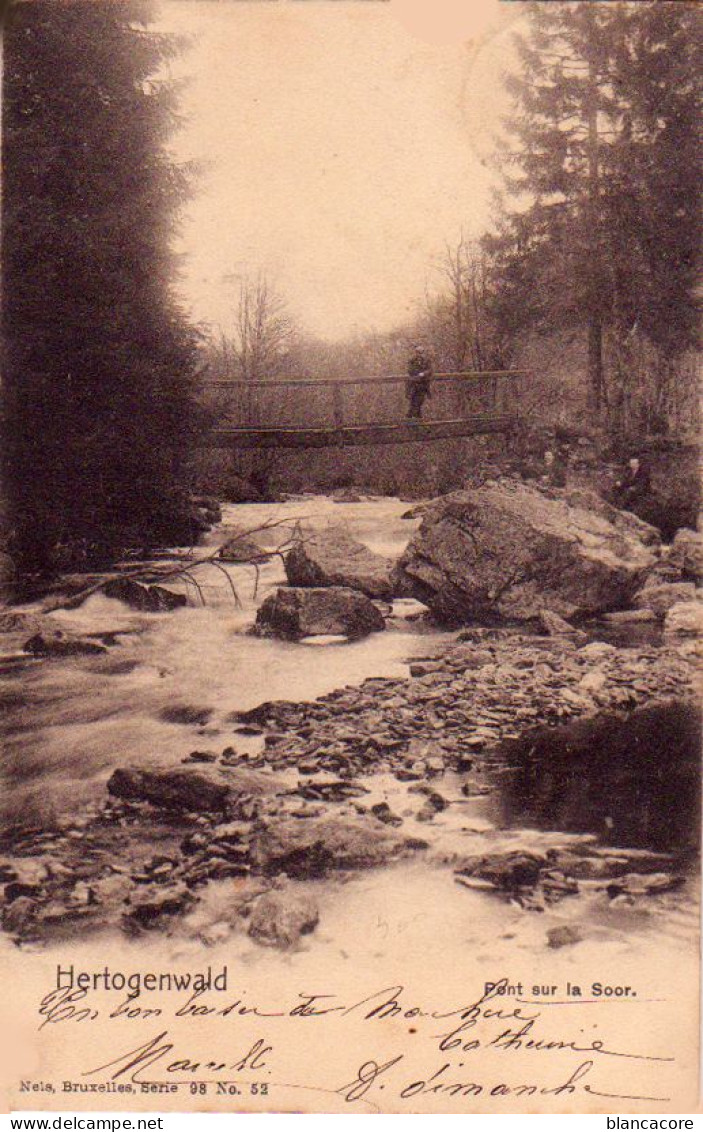 HERTOGENWALD Pont Sur La Soor Baelen Eupen 1904 Carte Nels Série 98 - Baelen