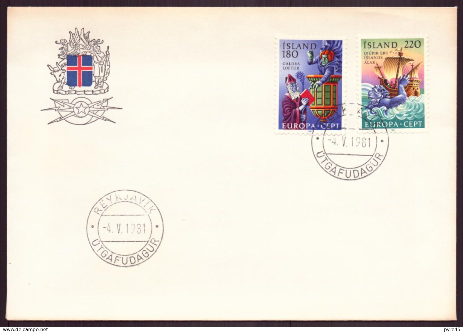 Islande , FDC, Enveloppe Du 4 Mai 1981 à Reykjavik " Europa " - FDC