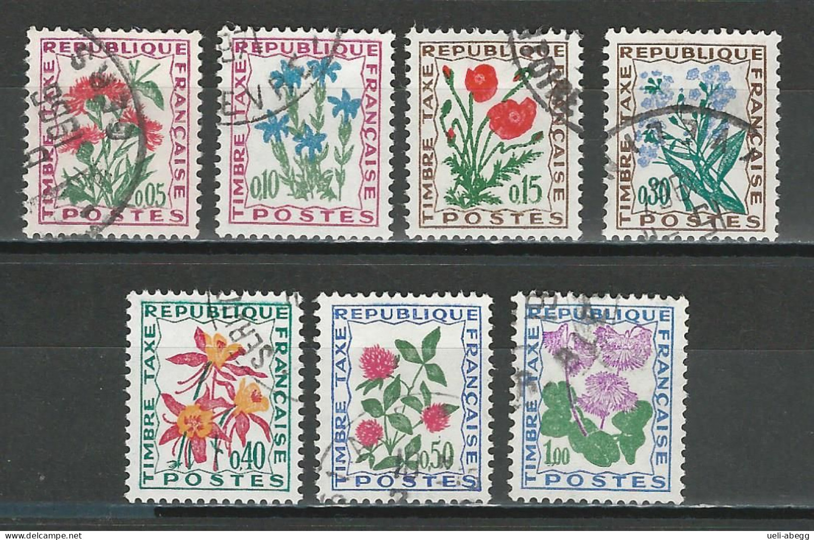 Frankreich Yv 95-97, 99-102  Mi 98-103, 105 O Used - 1960-.... Gebraucht