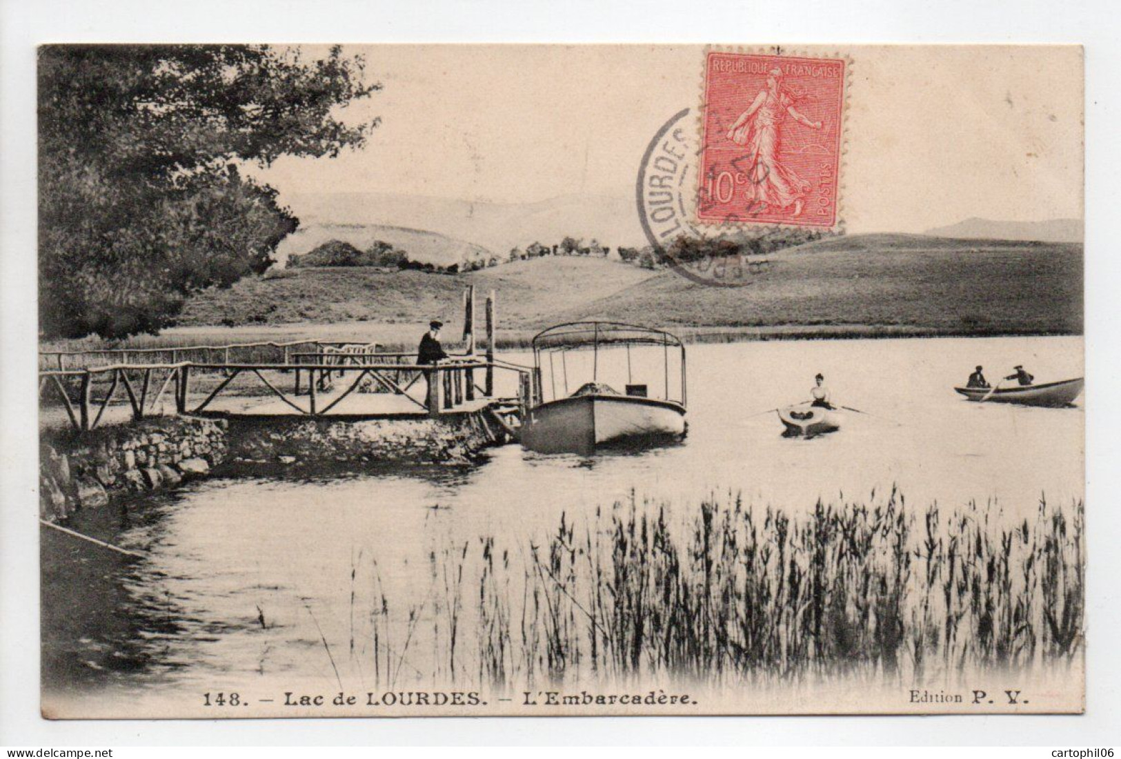 - CPA Lac De LOURDES (65) - L'Embarcadère 1907 - Edition P. V. 148 - - Lourdes