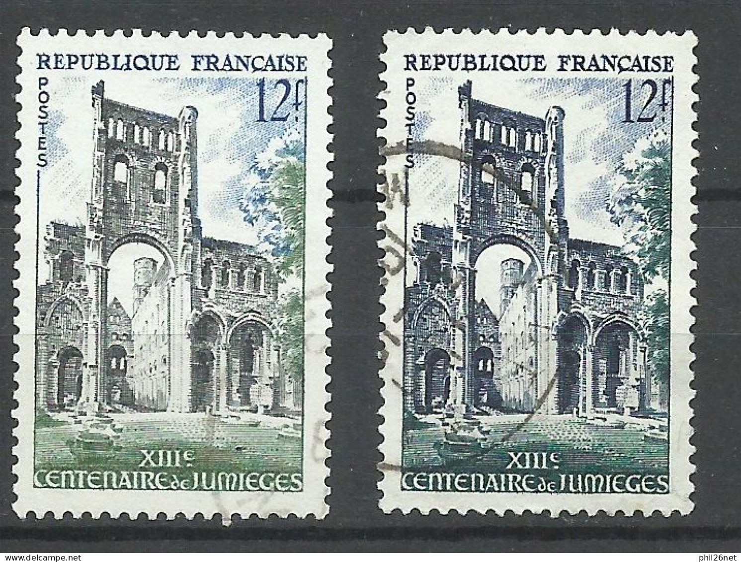 France N°  985  Abbaye De Jumièges Et N° 985 Herbe Jaune   Oblitérés    B/TB    Voir Scans     Soldé ! ! ! - Used Stamps