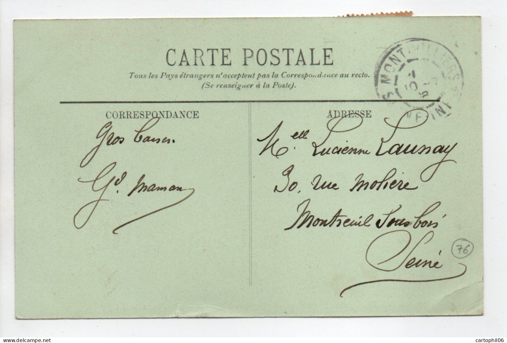 - CPA MONTIVILLIERS (76) - La Passerelle Du Chemin De Fer Et La Rue Thiers 1908 (belle Animation) - Editions Lévy 383 - - Montivilliers
