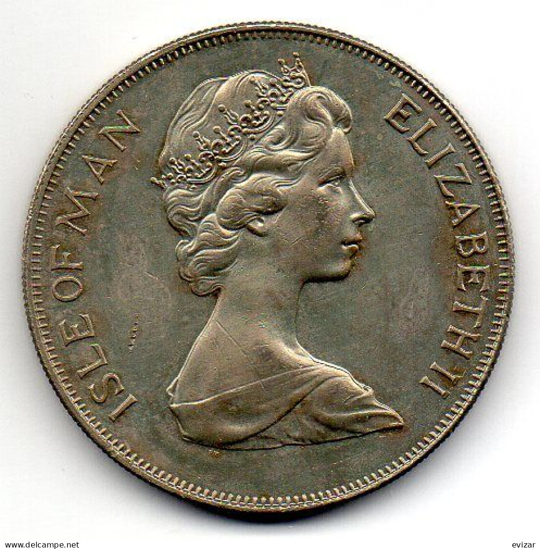 ISLE OF MAN, 25 Pence, Copper-Nickel, Year 1975, KM # 31 - Maundy Sets & Gedenkmünzen