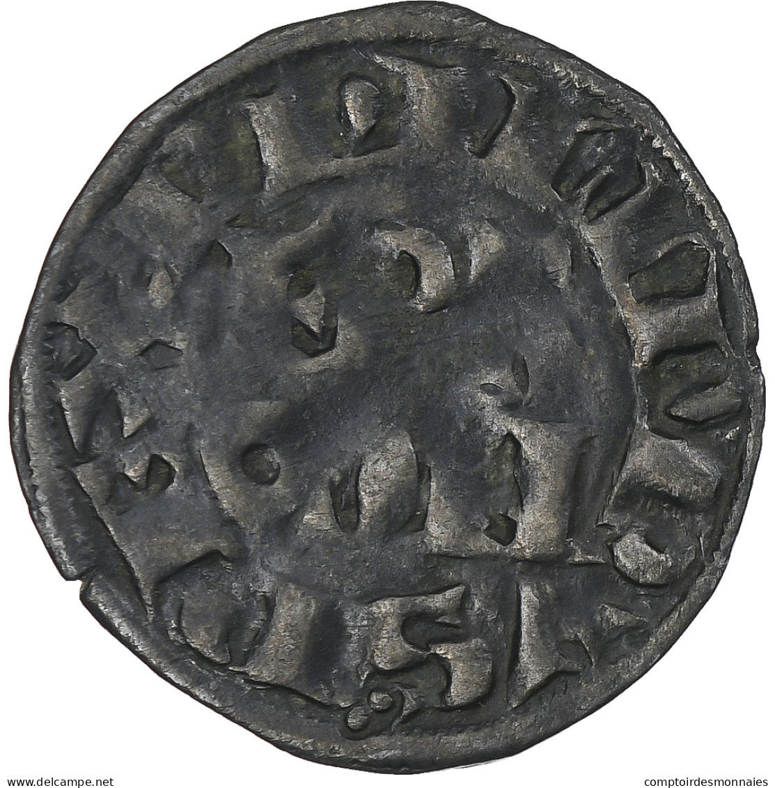 France, Philippe IV Le Bel, Denier Parisis, 1307-1310, TTB, Billon, Duplessy:221 - 1285-1314 Filips IV De Schone