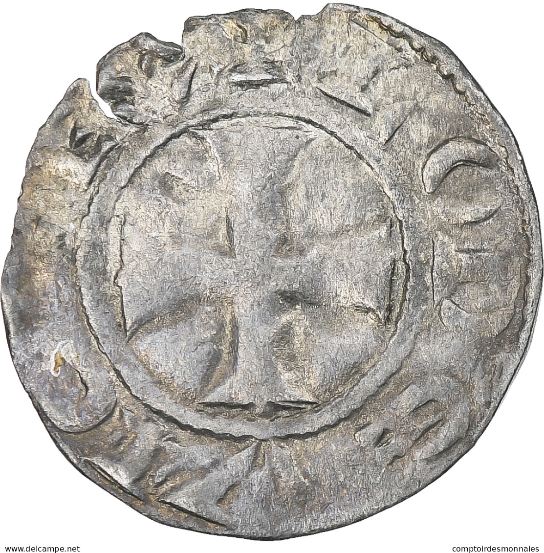 France, Louis VI, Denier, 1108-1137, Montreuil-sur-Mer, 5th Type, TTB, Billon - 1108-1137 Louis VI The Fat