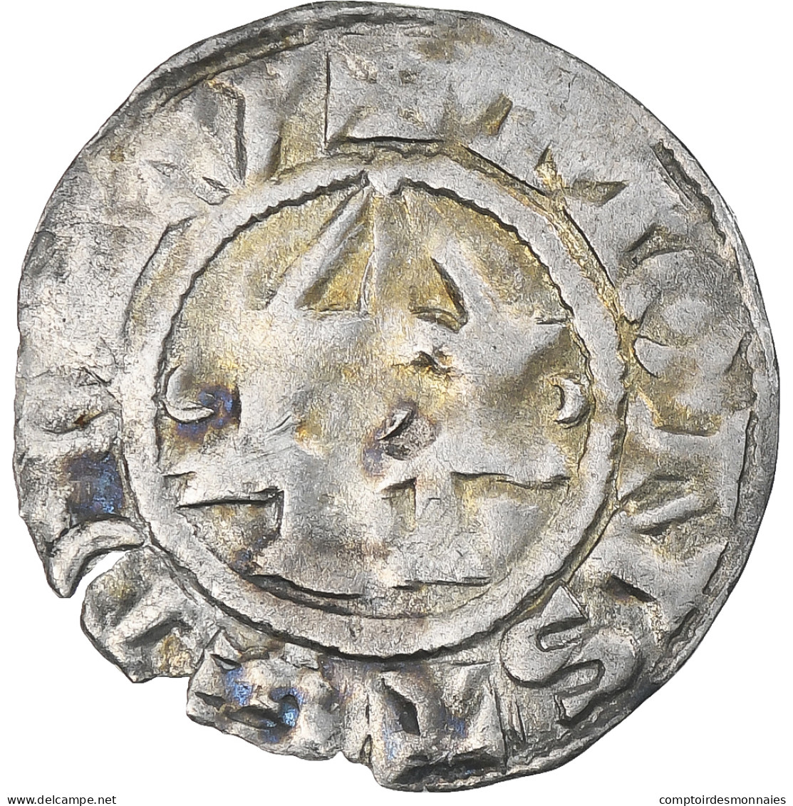 France, Louis VI, Denier, 1108-1137, Montreuil-sur-Mer, 5th Type, TTB, Billon - 1108-1137 Louis VI The Fat