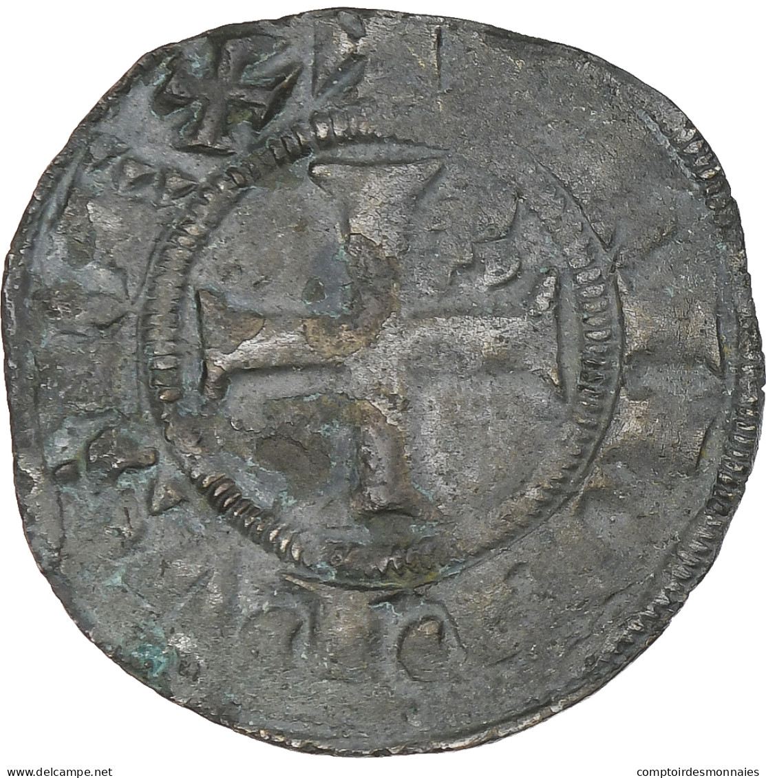 France, Philippe IV Le Bel, Double Tournois, 1295-1303, TB+, Billon - 1285-1314 Filippo IV Il Bello