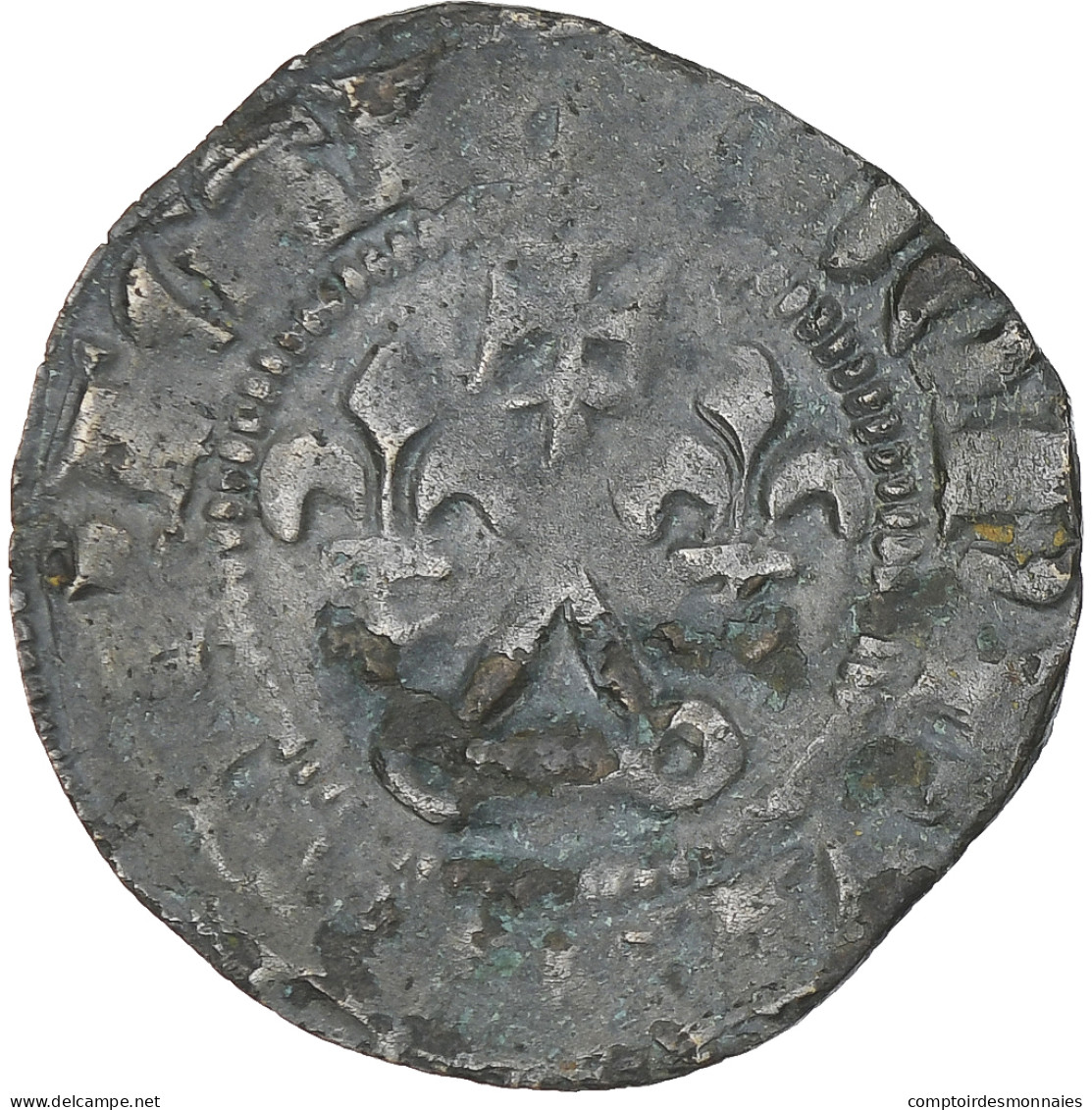 France, Philippe IV Le Bel, Double Tournois, 1295-1303, TB+, Billon - 1285-1314 Filippo IV Il Bello