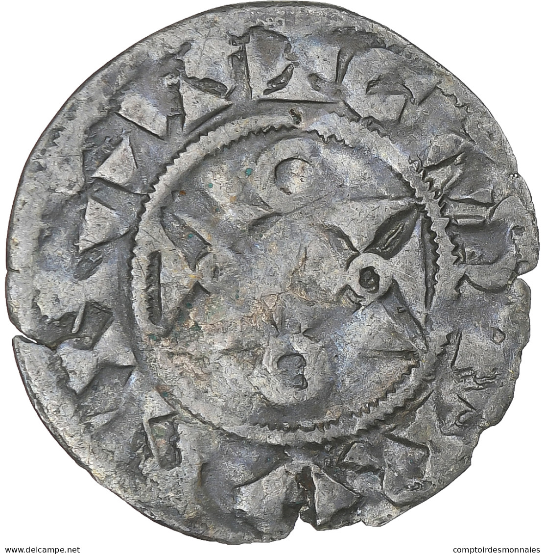 France, Louis VII, Denier, 1137-1180, Mantes, TTB, Billon, Duplessy:139 - 1137-1180 Louis VII The Young