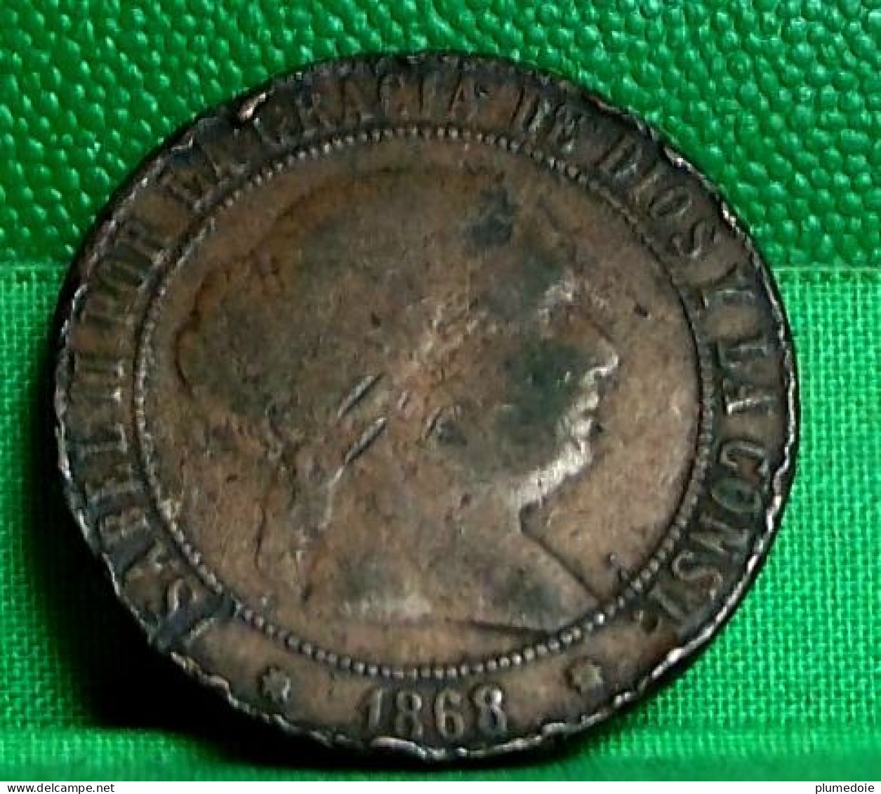 Monnaie ESPAGNE  5 CENTIMOS DE ESCUDO, ISABEL II 1868 OM  SPAIN OLD COIN - Monedas Provinciales