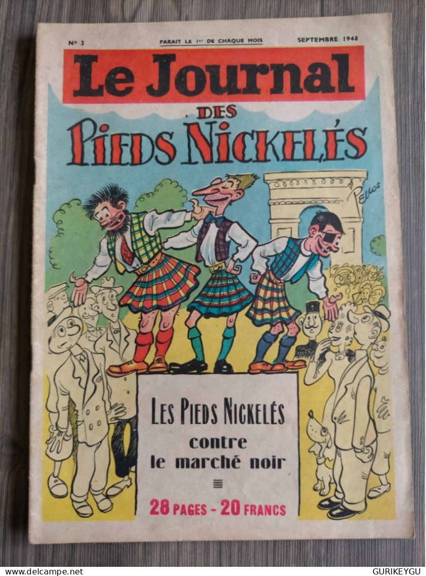 Le Journal Des Pieds Nickelés N° 3 PELLOS Père LATIGNASSE MAT  09/1948 BIEN ++ - Pieds Nickelés, Les