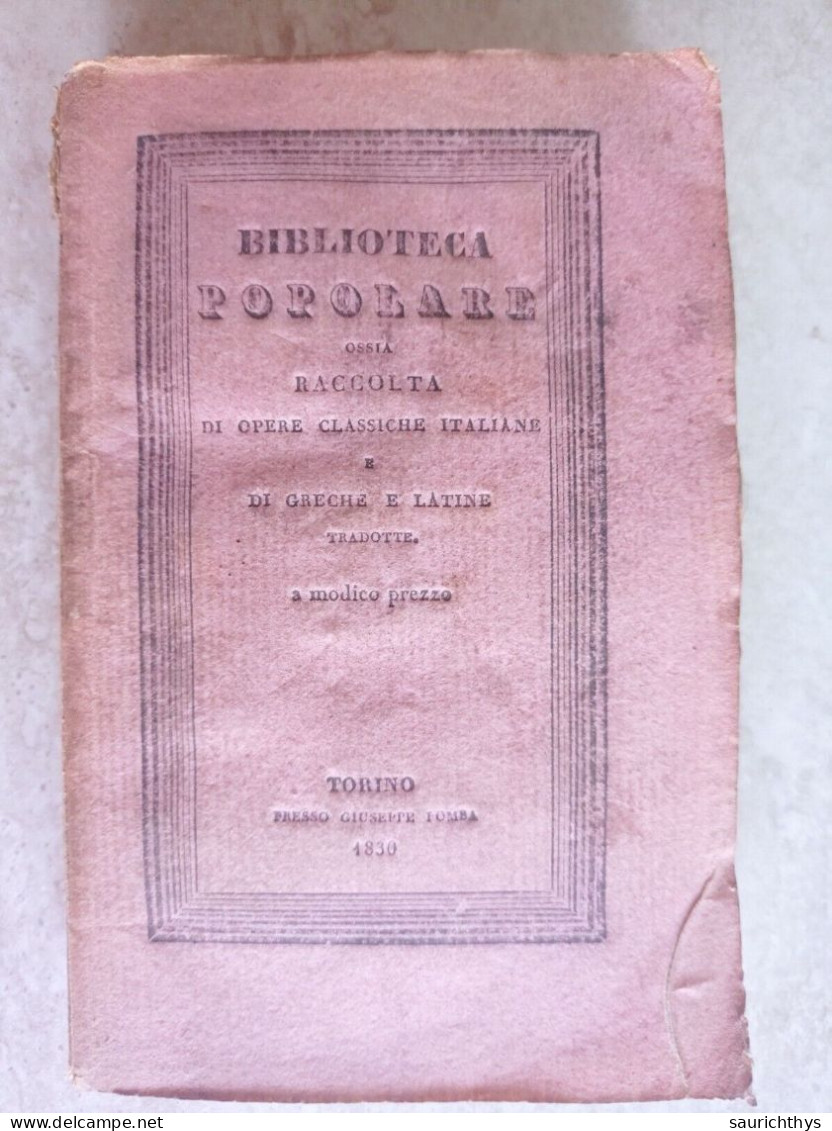 Biblioteca Popolare Opere Classiche Italiane Dell'istoria Delle Guerre Civili Di Francia Di Enrico Caterino Davila 1830 - Libros Antiguos Y De Colección