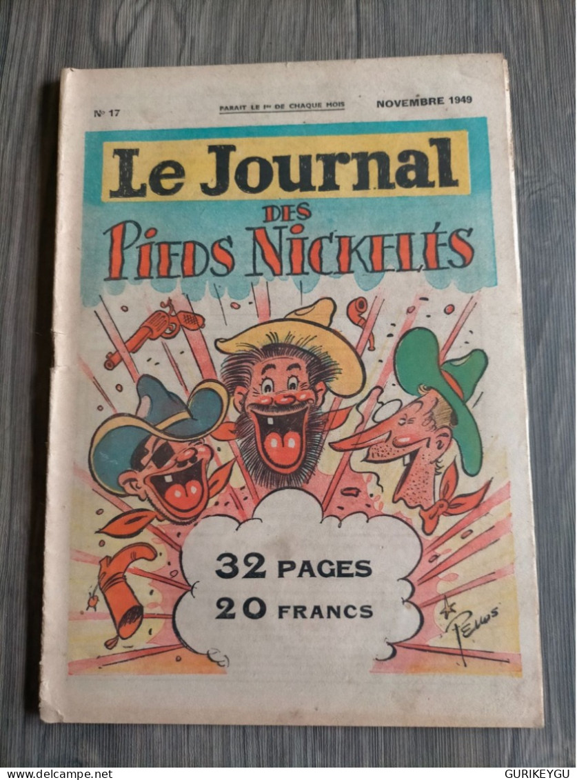 Le Journal Des Pieds Nickelés N° 17 PELLOS  11/1949 BIBI FRICOTIN Aux JO Les Pieds Nickeles - Pieds Nickelés, Les