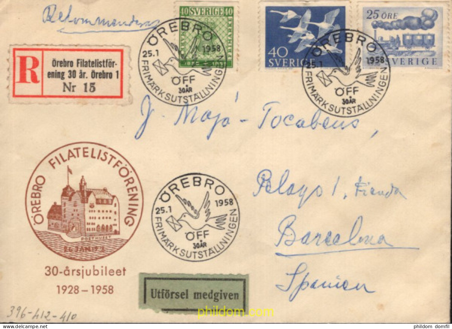 717333 MNH SUECIA 1958 OREBRO - Unused Stamps