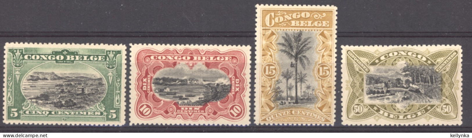 Congo Belge - 50/53 - Mols & Van Engelen - Unilingues - 1910 - MH - Neufs