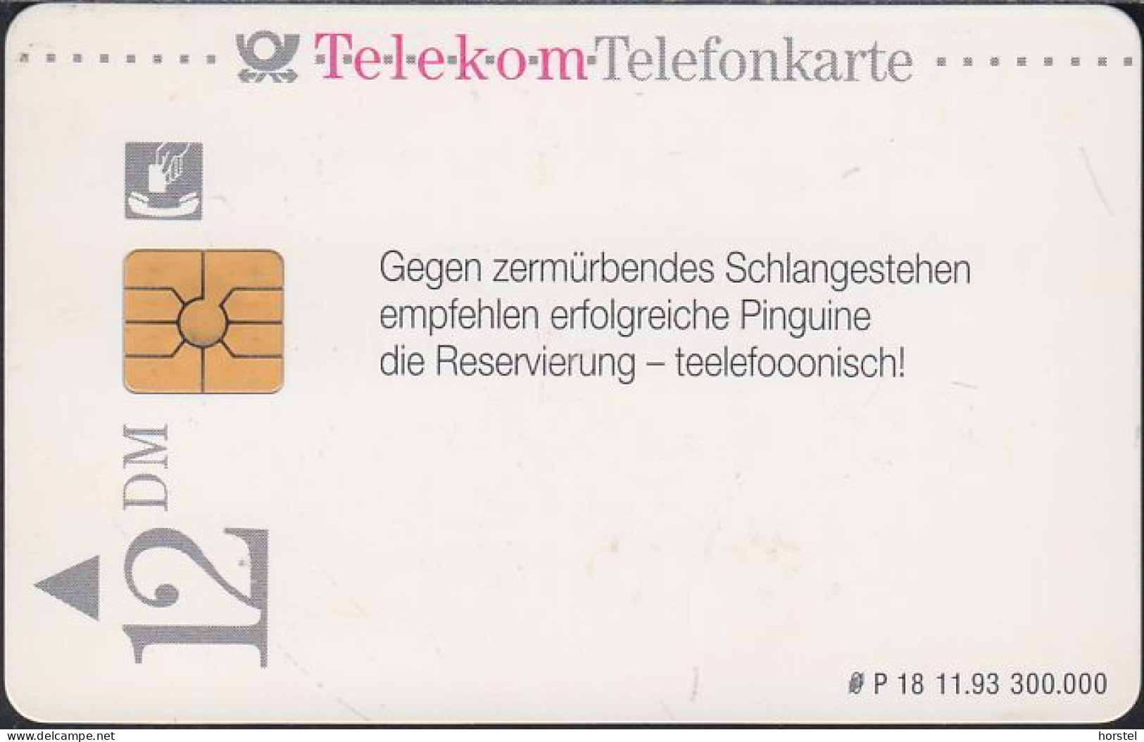 GERMANY P18/93 - Arche Noah - Giraffe - Elefant - Pinguin - P & PD-Series: Schalterkarten Der Dt. Telekom