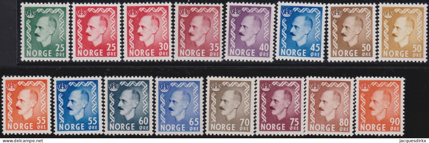 Norway   .   Y&T     .    16  Stamps      .    **      .     MNH - Unused Stamps