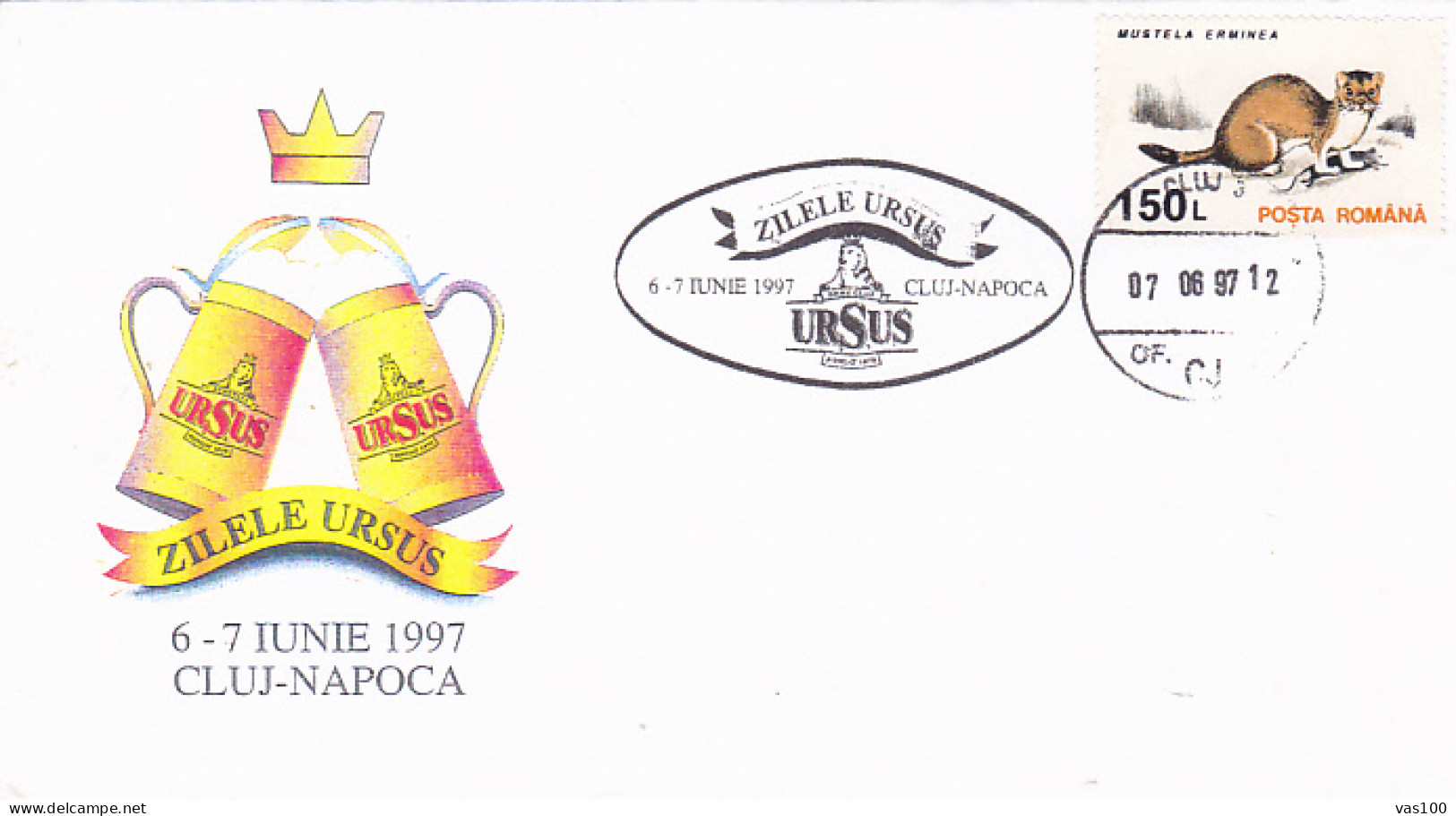 DRINKS, BEER, URSUS DAYS FESTIVAL, SPECIAL COVER, 1997, ROMANIA - Beers