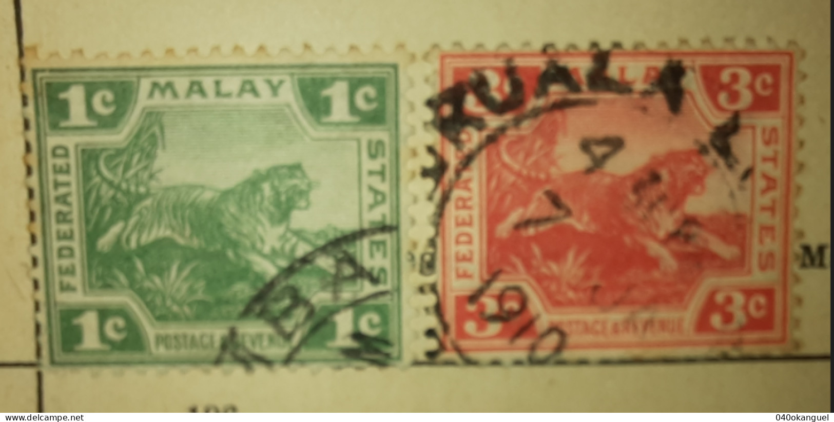 Malaysia - Malay States  - 2  Marken  Gem. Scan - Federated Malay States