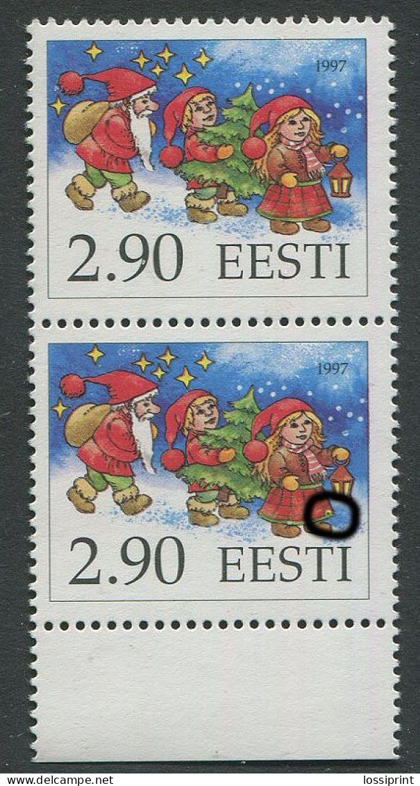 Estonia:Unused Stamps Christmas 1997 - Misprint, Printing Error!, MNH - Estonie