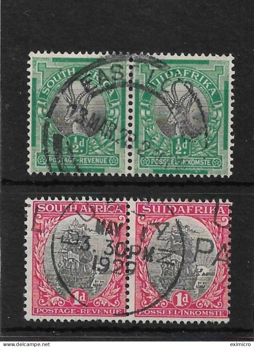 SOUTH AFRICA 1926 - 1927 ½d, 1d In Bilingual Pairs SG 30, 31 FINE USED Cat £3.95 - Used Stamps