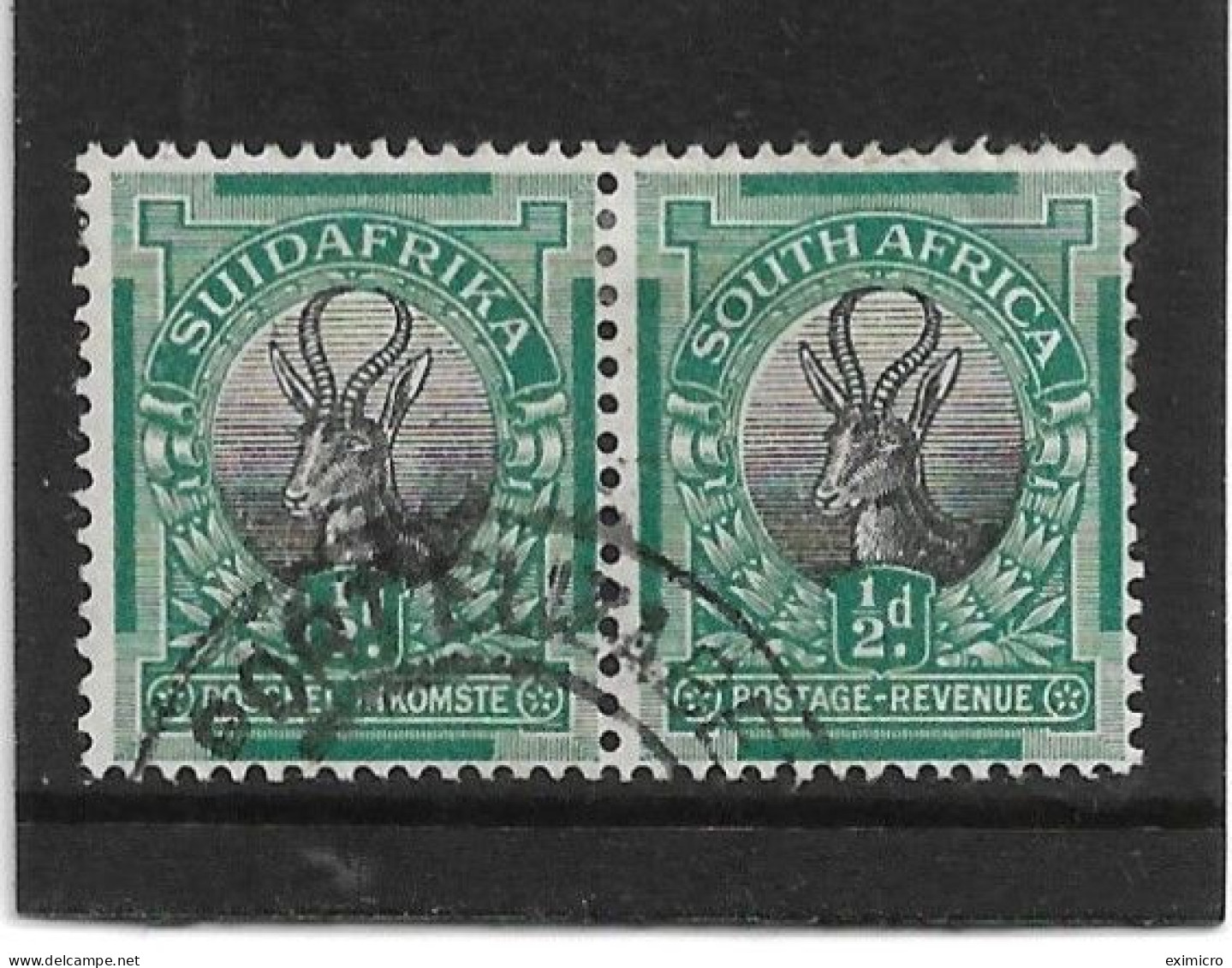 SOUTH AFRICA 1926 - 1927 ½d BLACK AND GREEN SG 30 PERF 14½ X 14  FINE USED Cat £3.25 - Used Stamps