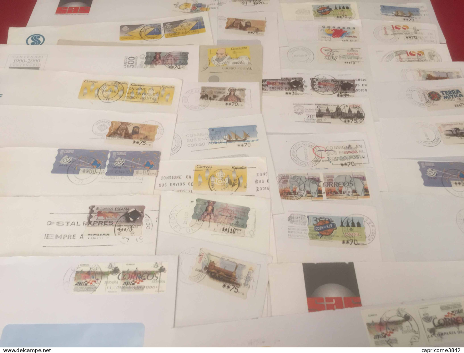 Espagne - Lot De 37 Lettres Avec VIGNETTES DE DISTRIBUTEURS - Other & Unclassified