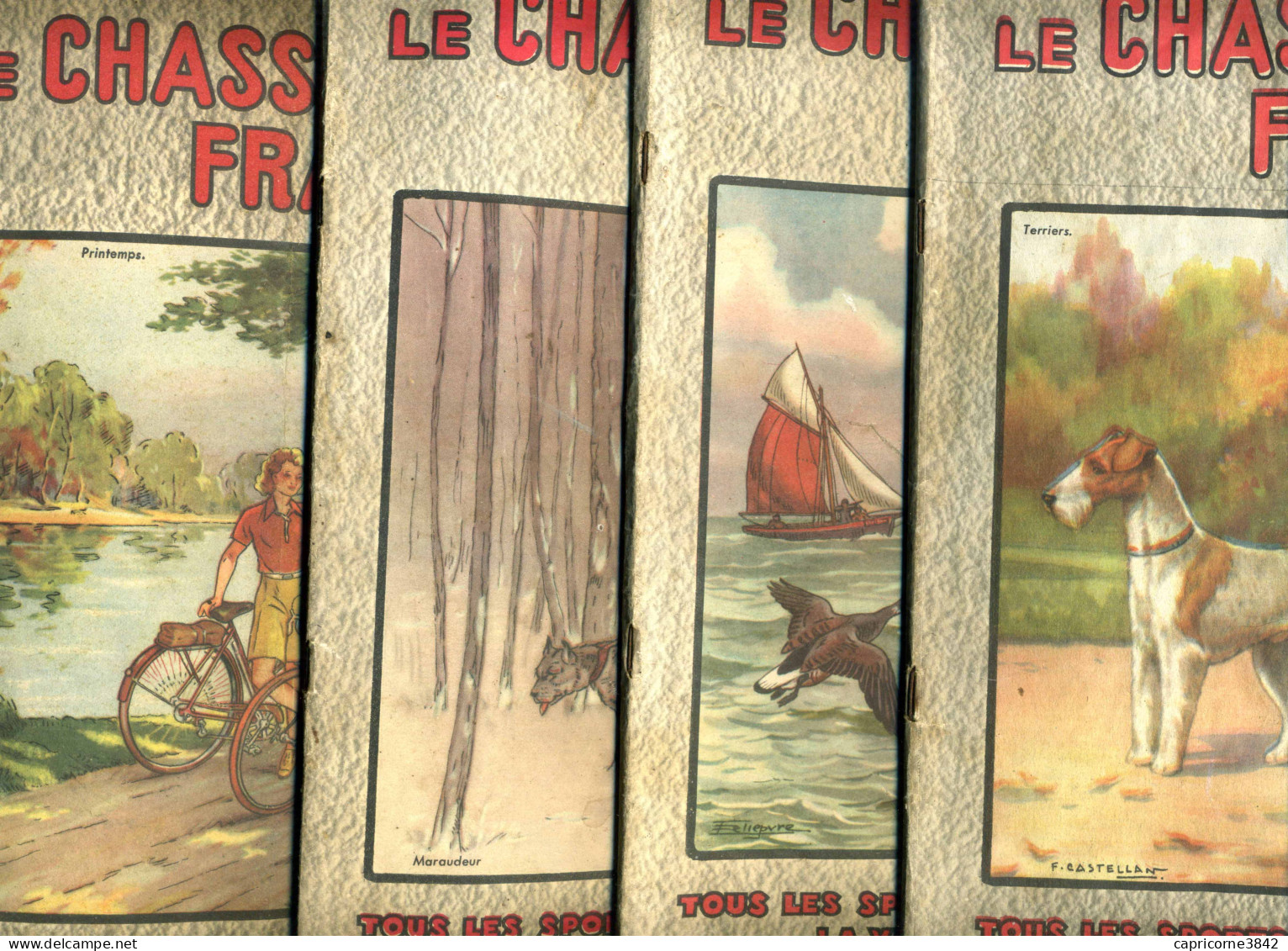 1949 - Lot De 4 Revues "LE CHASSEUR FRANCAIS" N° 623 à 626 - Bon état Général - Chasse/Pêche