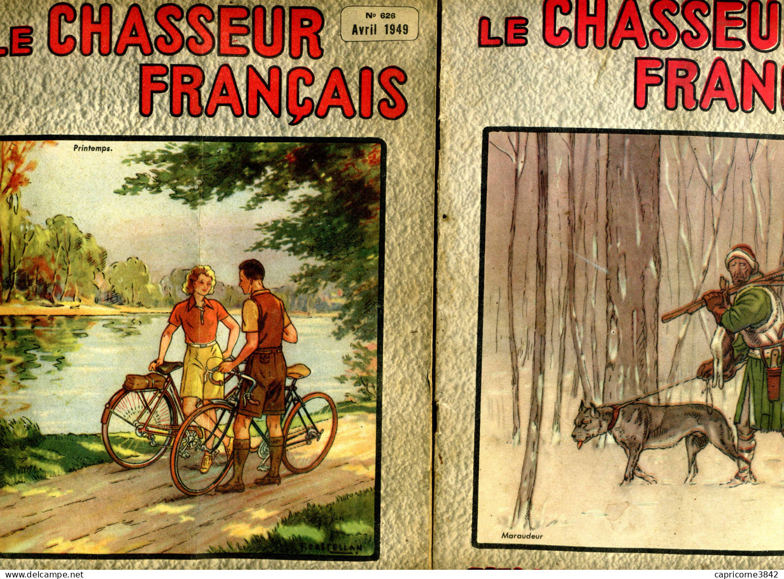 1949 - Lot De 4 Revues "LE CHASSEUR FRANCAIS" N° 623 à 626 - Bon état Général - Chasse/Pêche