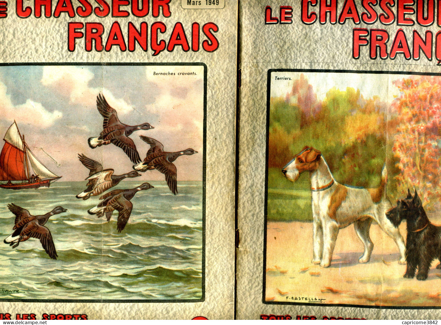 1949 - Lot De 4 Revues "LE CHASSEUR FRANCAIS" N° 623 à 626 - Bon état Général - Caza/Pezca