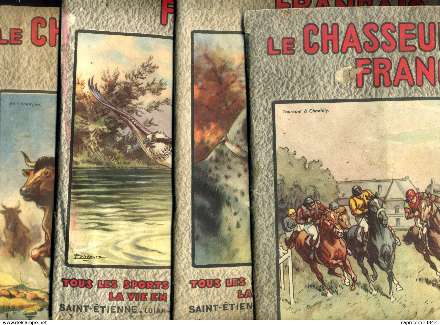 1949 - Lot De 4 Revues "LE CHASSEUR FRANCAIS" N° 628 à 631 - Bon état Général - Fischen + Jagen