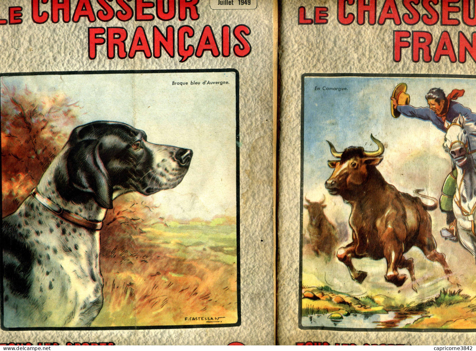 1949 - Lot De 4 Revues "LE CHASSEUR FRANCAIS" N° 628 à 631 - Bon état Général - Fischen + Jagen